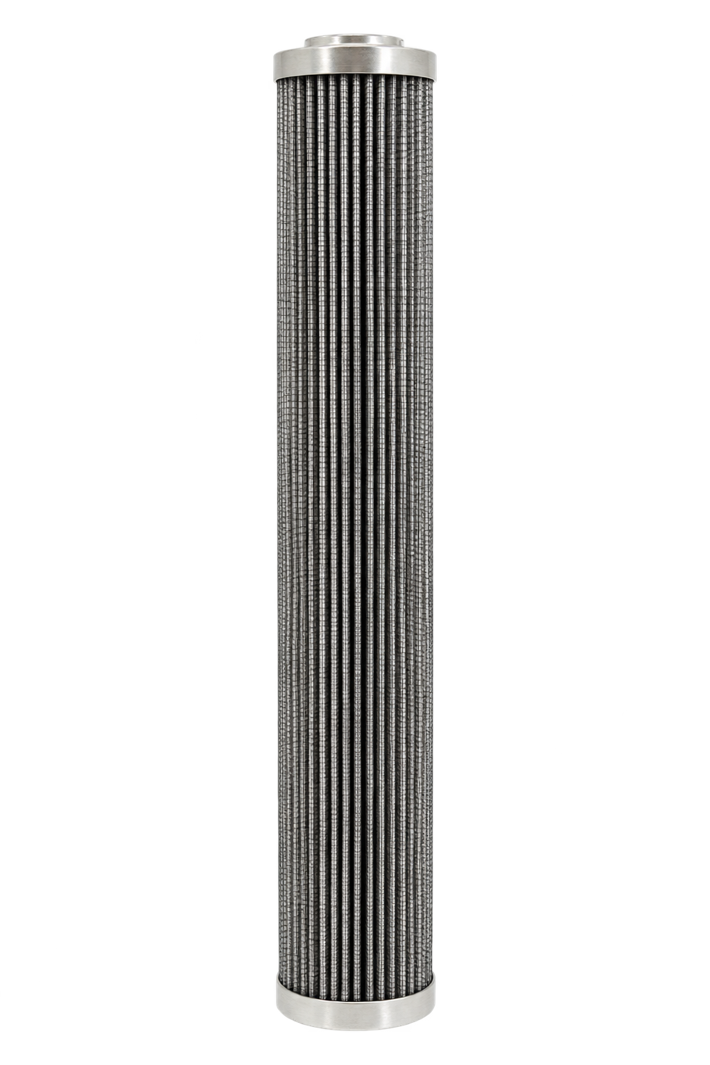 Pleated filter element for Series 101 and 121 housings, steel end caps