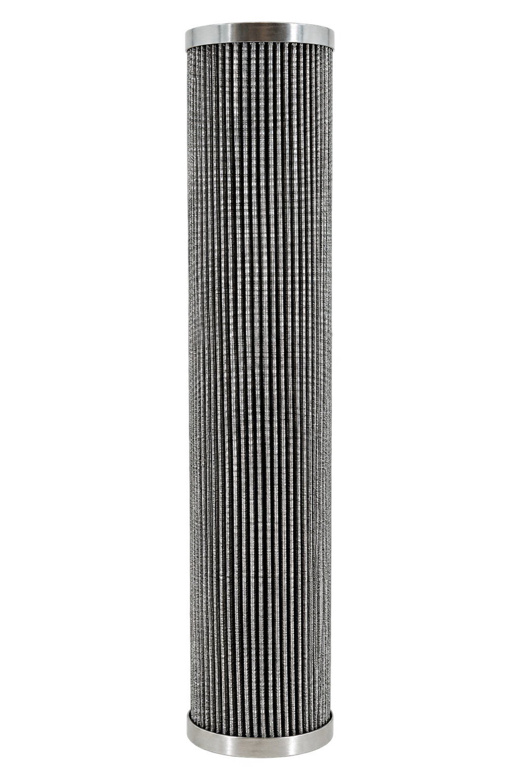 High-collapse pleated filter element for Series 111 and 131 housings, steel end caps