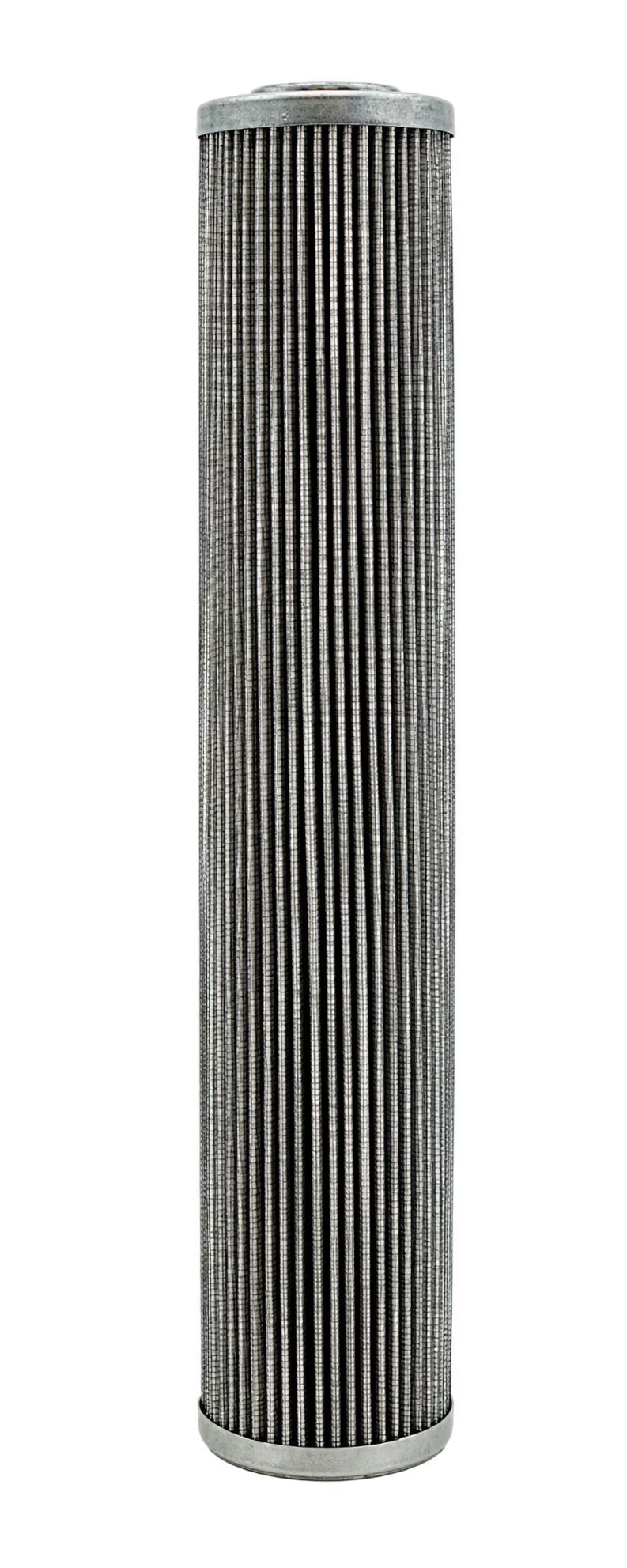 Medium-collapse pleated filter element for Series 111 and 131 housings, steel end caps